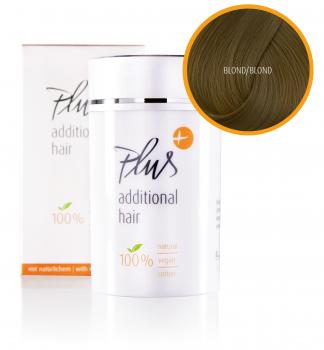 Plus additional hair Haarauffüller BLOND - Schütthaar - Streuhaar - Haarverdichtung - Haarfasern - für Männer & Frauen