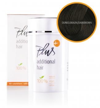 Plus additional hair Haarauffüller - DUNKELBRAUN - Schütthaar - Streuhaar - Haarverdichtung - Haarfasern - für Männer & Frauen -